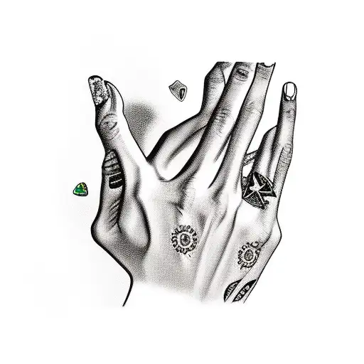 Finger Tattoo With The Names Amy Kellen And Kaleb On Ring Finger