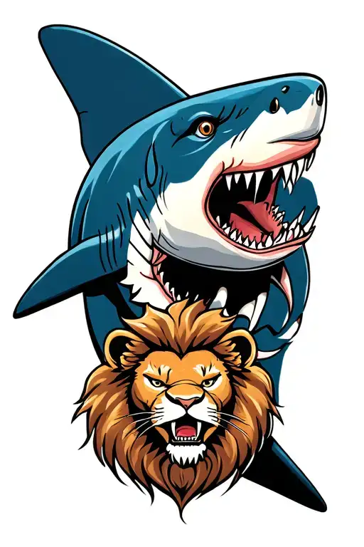 Lion And Shark