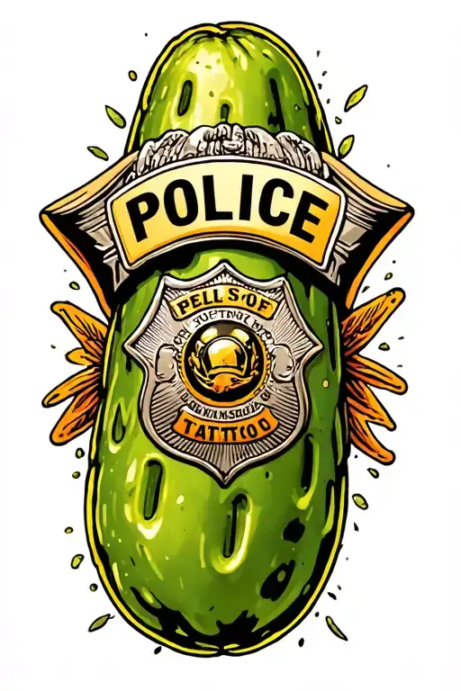 A Single Pickle With A Police Badge Incorporated