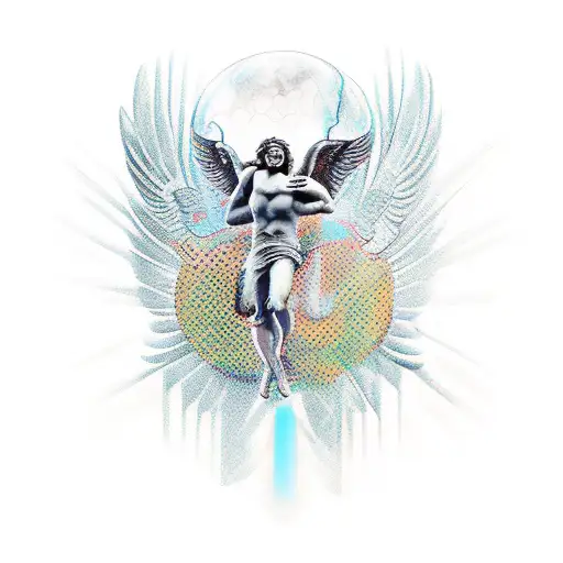 Icarus With The Words Momento Mori Under It