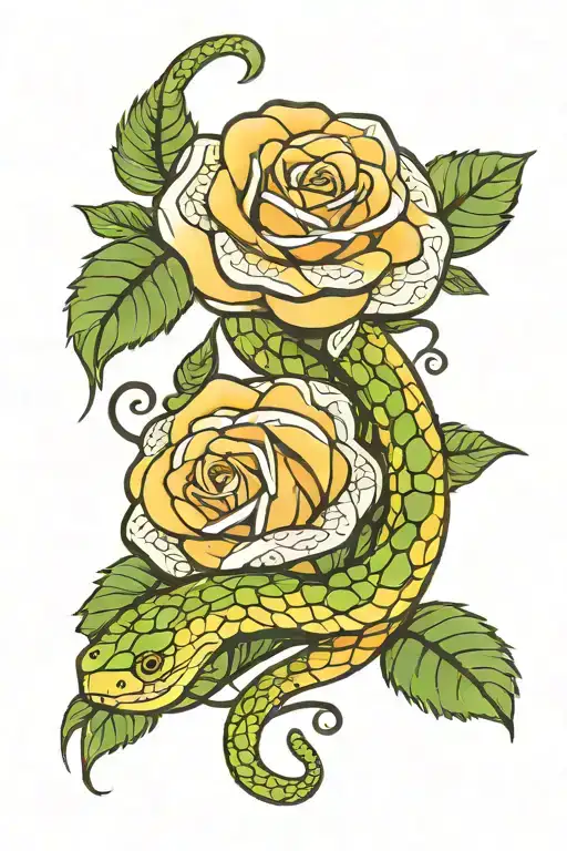 Rose And Snake
