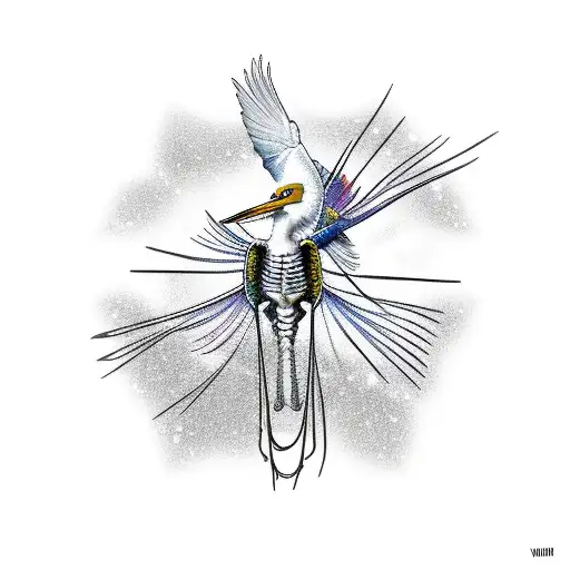 Snowy Egret Skeleton