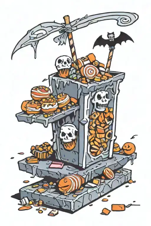 Halloween Candy Bar That's Shattered