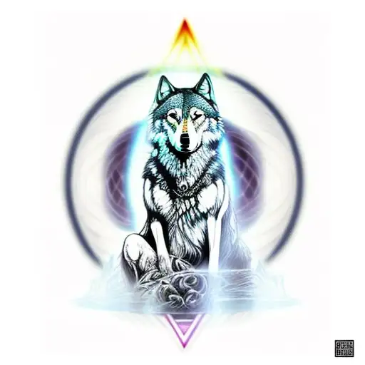 Dmt Wolf Meditating In Lost Time And Space