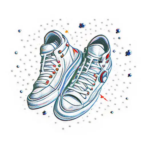 Astronaut Floating With Shoes On Fire