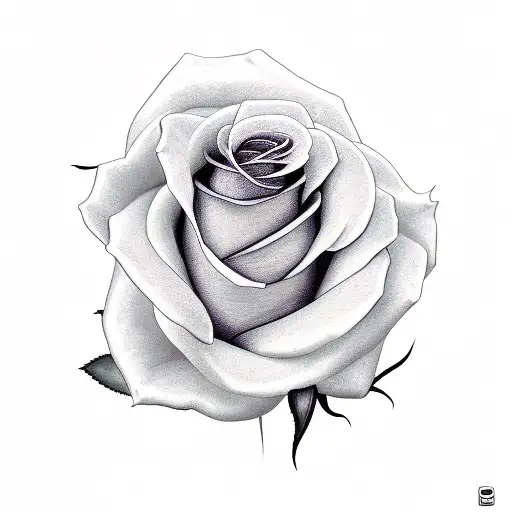 A Beautiful Rose With Two Germinating Flowers