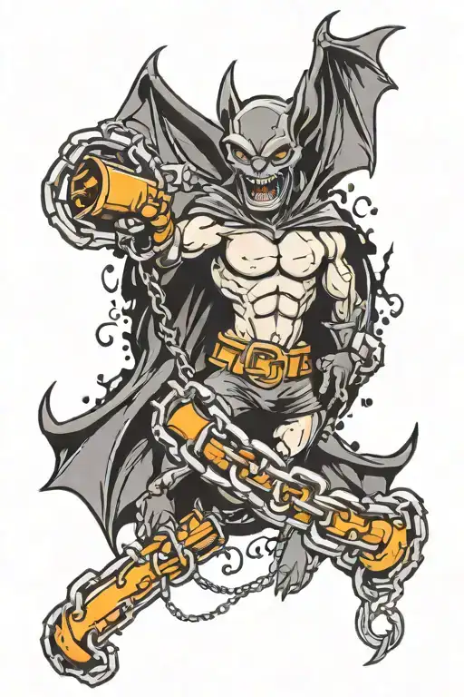 Bat With A Torch And In Chains