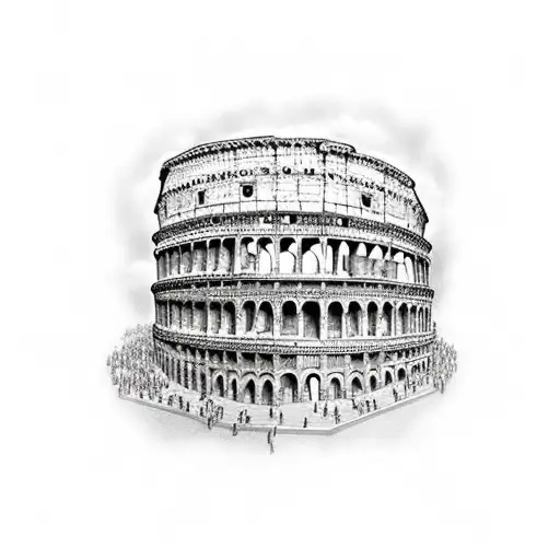 Inside Roman Colosseum With Screaming Fans