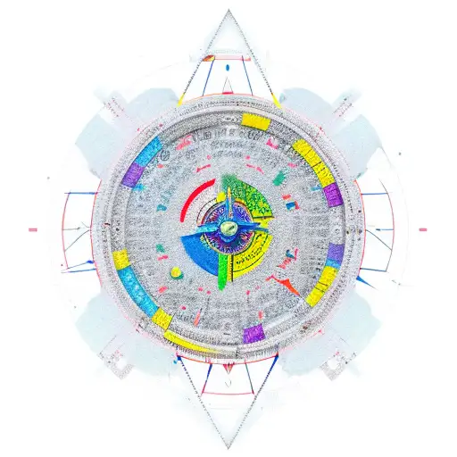 Individual Parts Of The Ting And Yang Breaking Down Integrated With The Compass