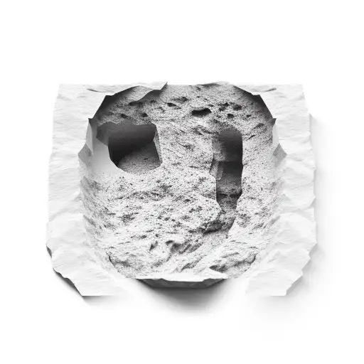 3D Effect Of Hole Cut In Body Like In A Rock With The Name Milan Covering The Hole Like Not Cut Out