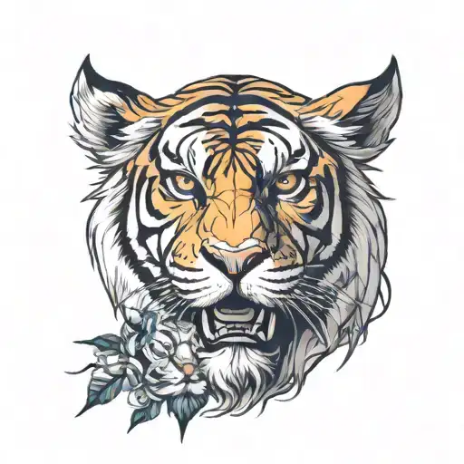Tiger And Lion Face