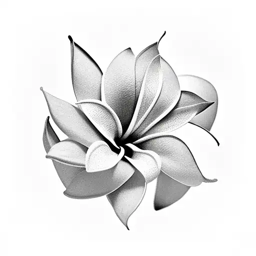 Montera Leaf Arrangement With Plumeria Flower