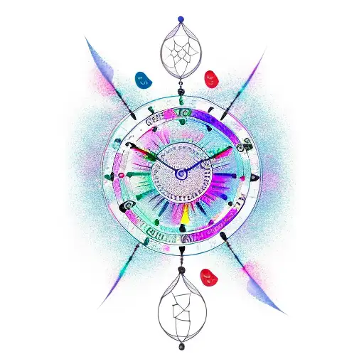 Clock With Dream Catcher