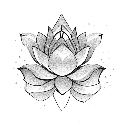 A Lotus Flower With A Cute Face Standing In Front Of A Brick Wall