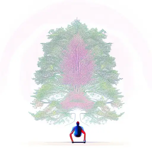 Tree And Man Meditation Position