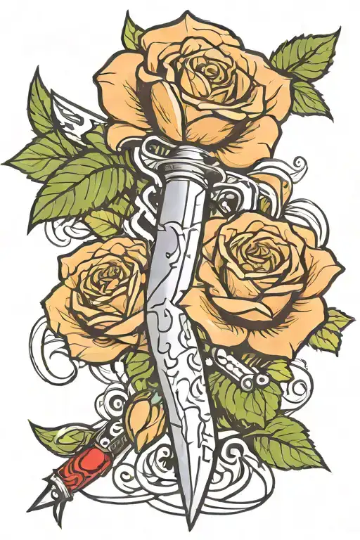 Rose And Knife
