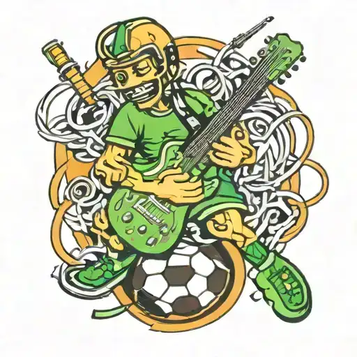 Football Guitar Intertwined