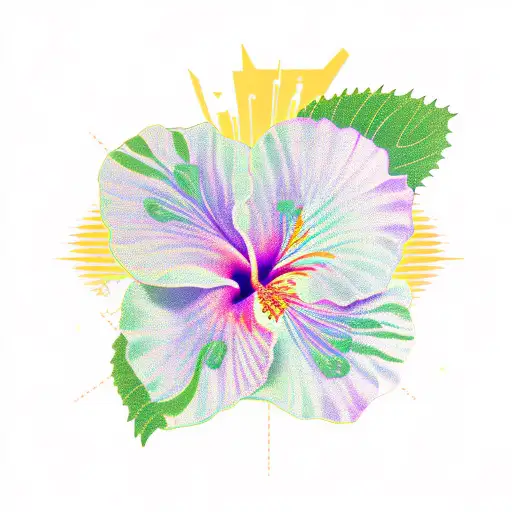 Hibiscus Flower And The Sun