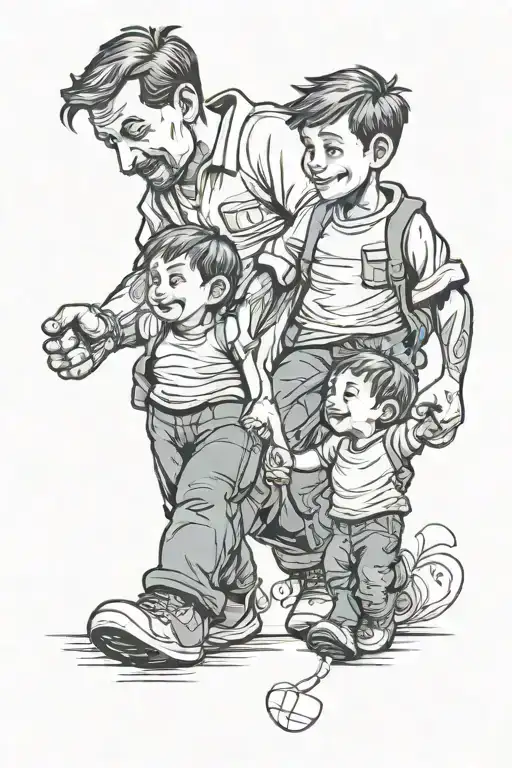 Father And Son Holding Hands