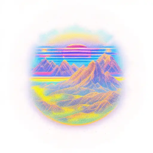 Sun Rise Over Mountain