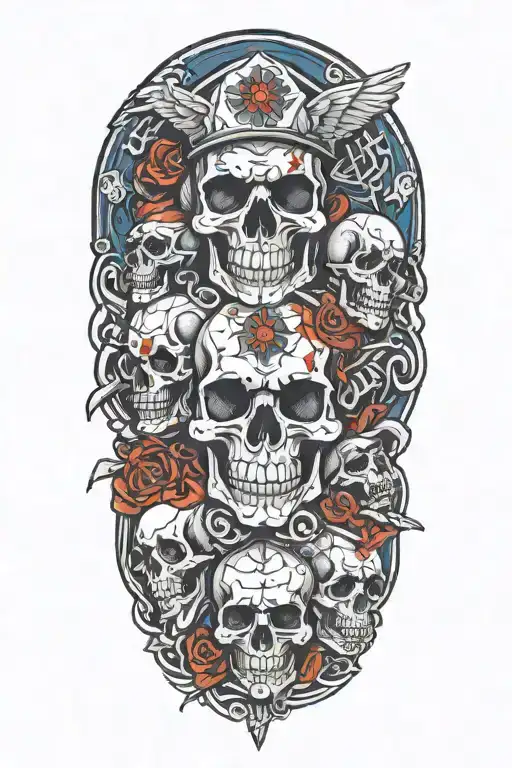 Paramedic And Skulls