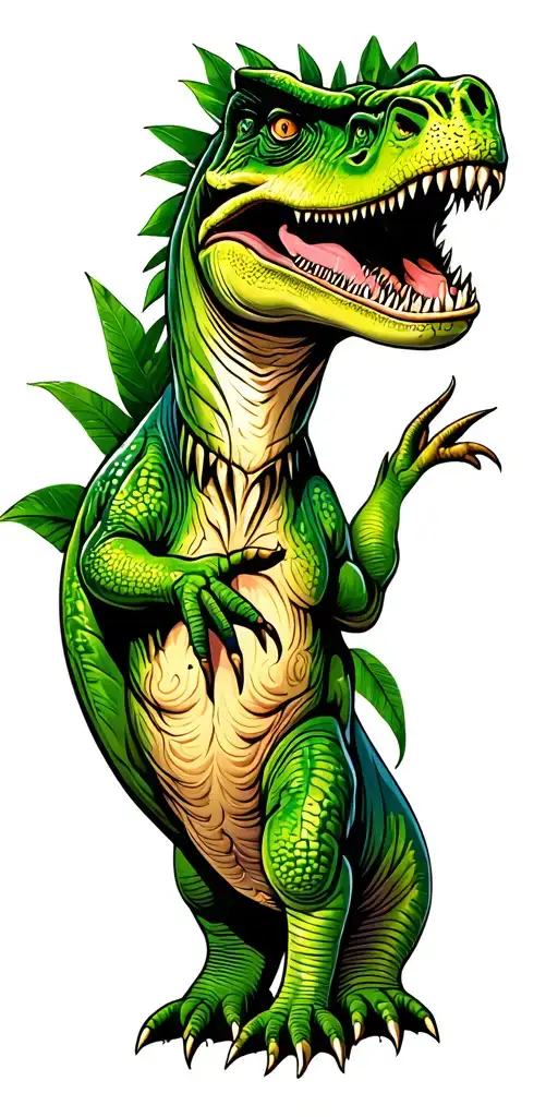 Dinosaur In The Jungle Background