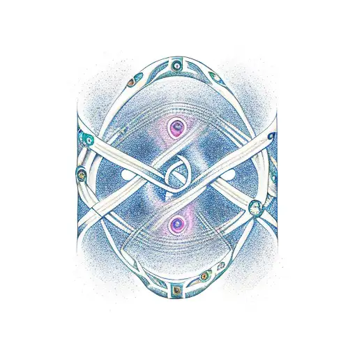 Infinity Symbol With All Human Evolution As A Specie Inside Of It