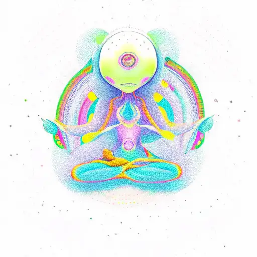 Cute Alien Doning Yoga