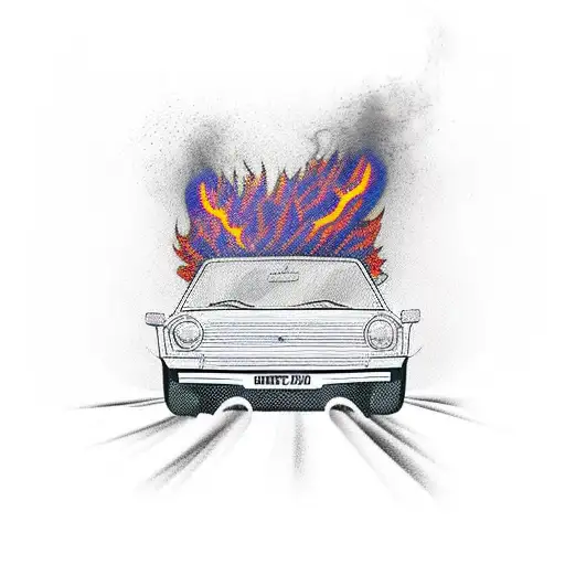 A Golf Mk2 Transformed Into A Smoking Hotrod With Flames Shooting Out Of The Exhaust Pipes