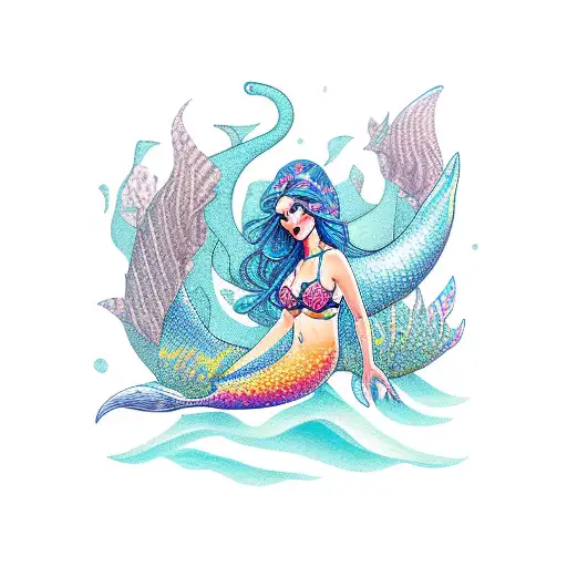 Brunette Mermaid