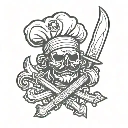 Chef Knife Pirate Flag