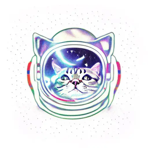 Cat In Space With Astronaut Suit
