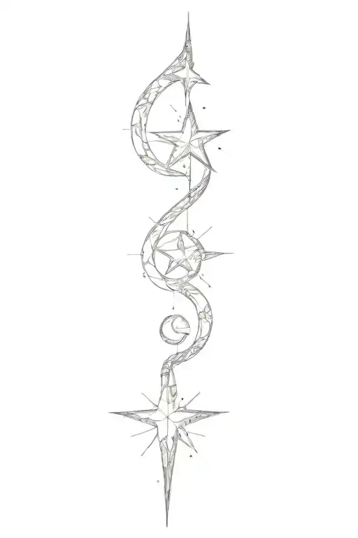 Black Stars With Expresive Ornamnets Of Martin Flacher