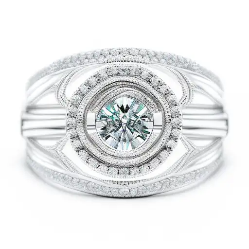 Wedding Rings With Infinite Simbol And Flowers