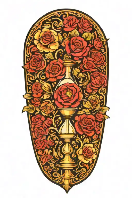 Hourglass Candle With Flowers