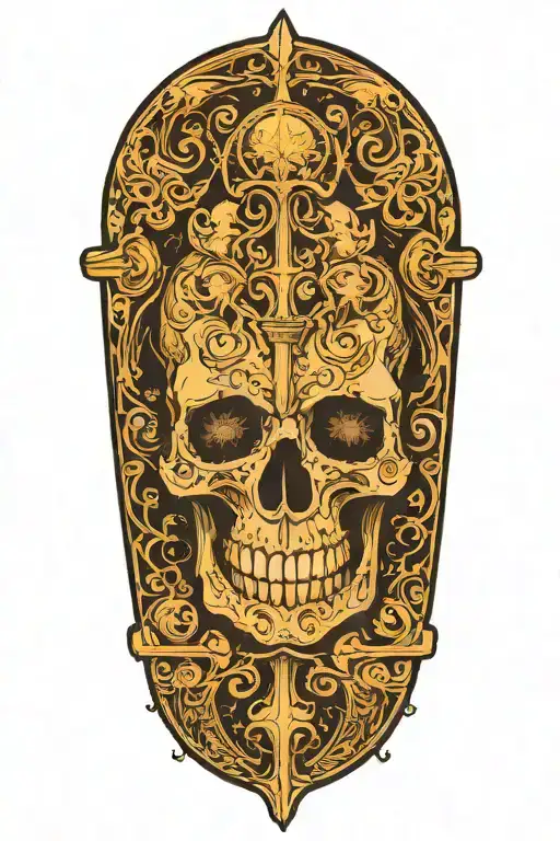 Hourglass Candle Skull