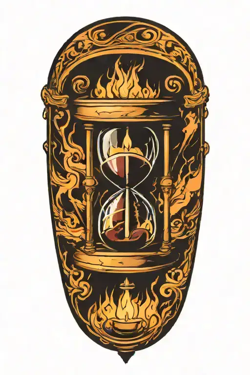 Hourglass Candle Burning At Both