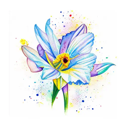 A Vibrant Watercolor Daffodil Bouquet With A Hidden Message In The Petals