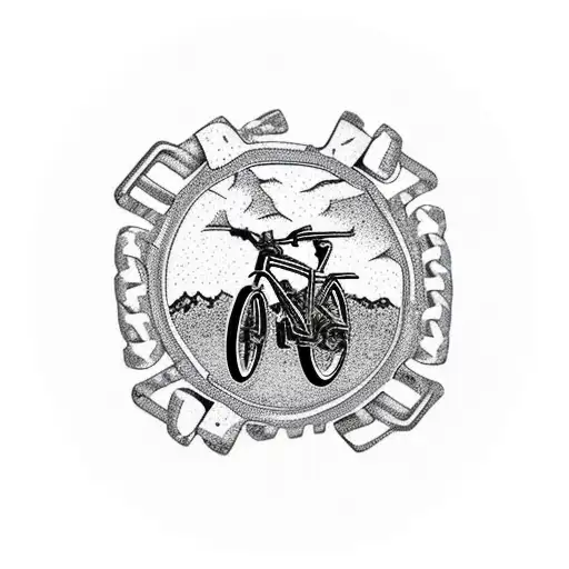 Ride Or Die Phrase Made From Mountain Bike Chains