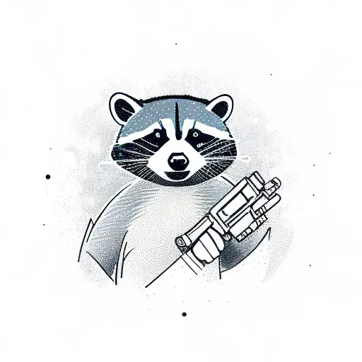 Racoon With A Gun