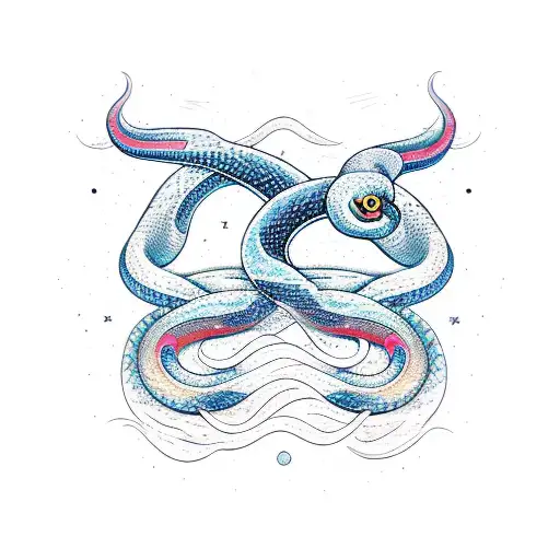 Long Snake And Water Sign Runas Symbols