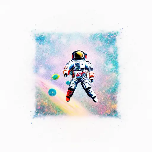 Astronaut Falling Through Space