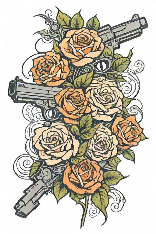 Roses And A Gun Intertwined