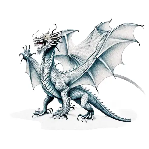 The Dragon Standing On The Books
