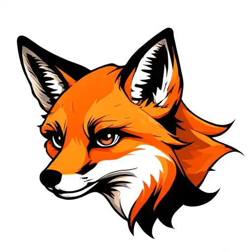 Female Fox Head Angled Profile