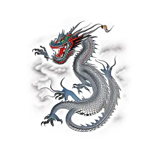 Basilisk Dragon With A Shogun