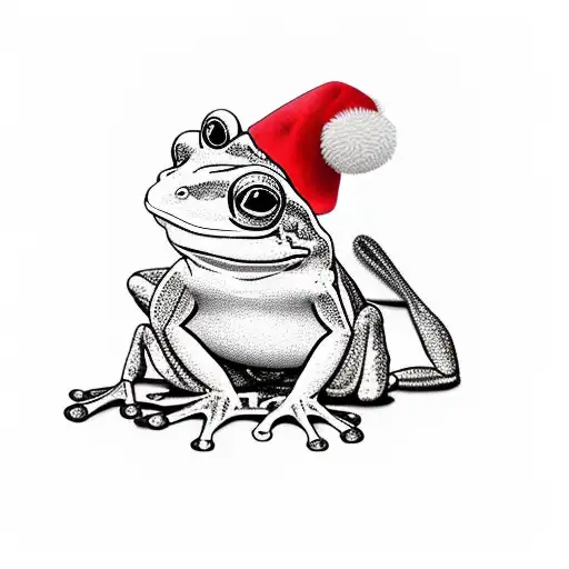 Cute Frog With Red Hat Ladies Hat