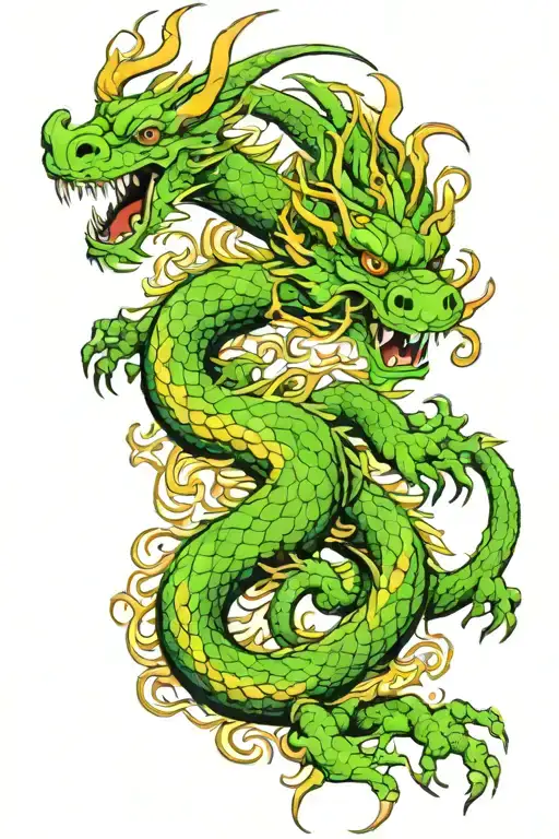 Oriental Dragon Surrounded