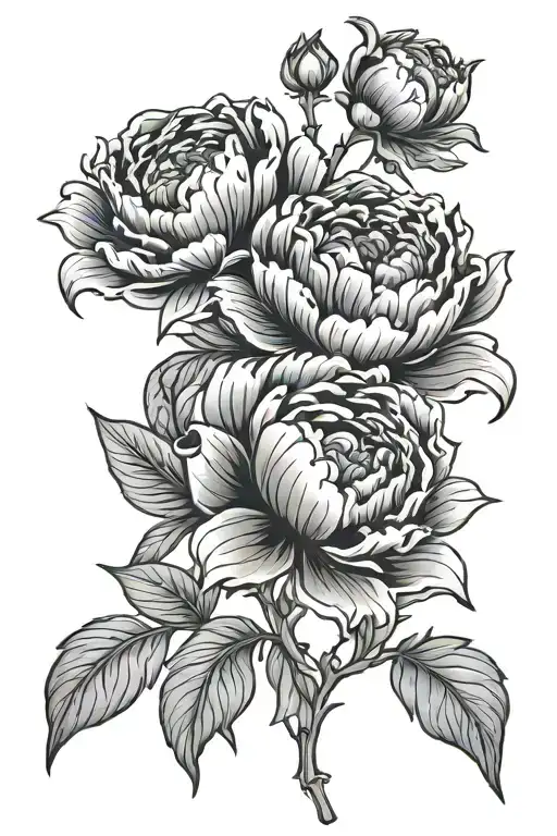 Gothic Peony Flower