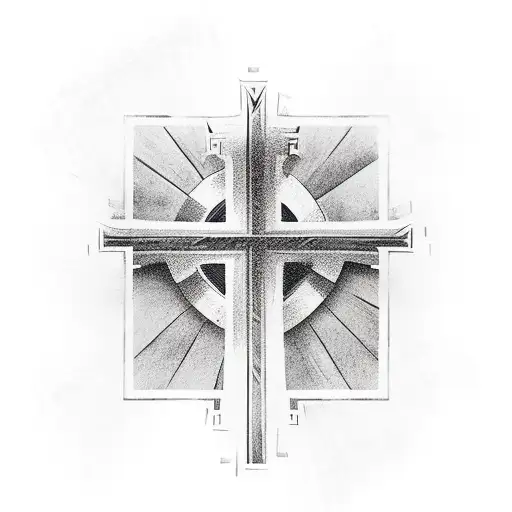 Christian Cross With Roots